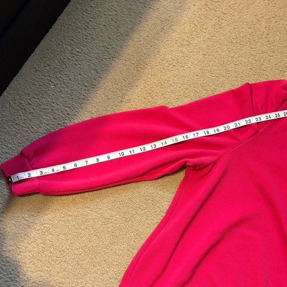 NWOT SHEIN Curve Pink Long Sleeve Top Size 1XL - Picture 7 of 7
